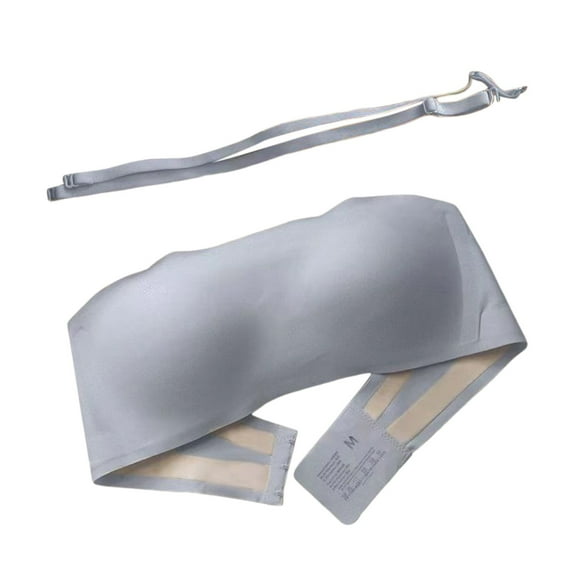 Women's Strapless Bra Comfortable Sexy Thin Non Traceless Breathable Wireless Support Everyday Wear Seamless