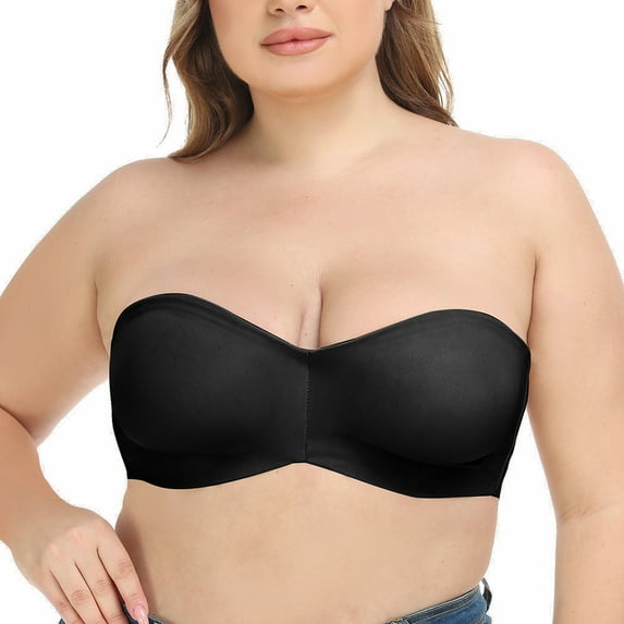 Women's Strapless Bra Underwire Contour Multiway Full Coverage Plus Size 36D