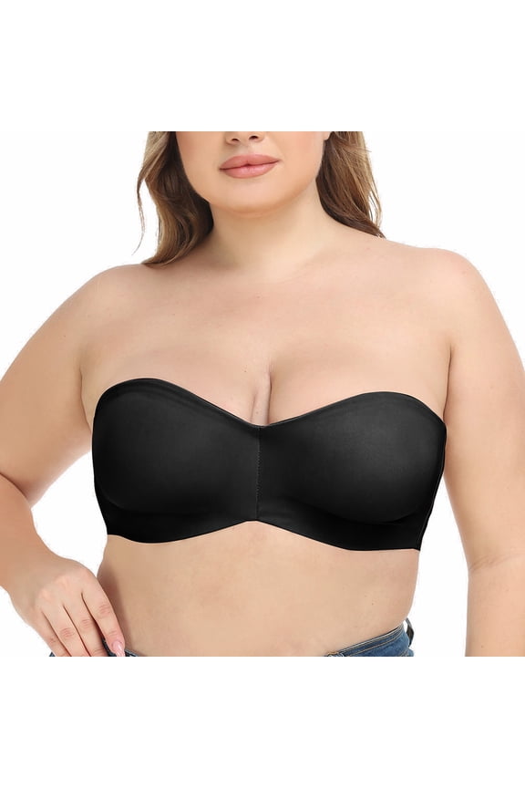 Women's Strapless Bra Underwire Contour Multiway Full Coverage Plus Size 38DD