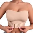 thumbnail image 1 of Women's Strapless Bra with Front Closure Supportive Push Up Tank Tube Tops Bandeau Bra, 1 of 8