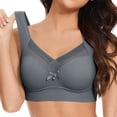 thumbnail image 1 of Women's Strapless Bras Lace Strapless Thin Side Gather Adjustable Large Cup Bra Sports Bras for Women Gray 3XL, 1 of 3
