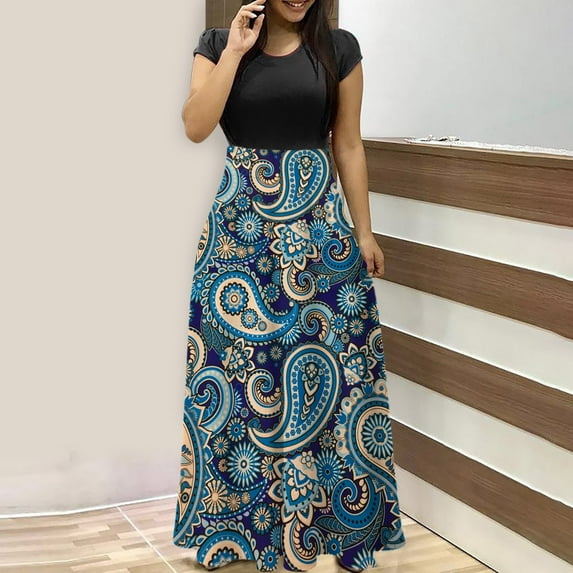 Women's Strapless Dresses Summer Beach Sleeveless Off Shoulder Mini Sundreess Party Flower Print Tube Top Swing Dress