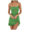 thumbnail image 1 of Women's Strapless Green Sequin Dress for Women Carnival Outfit Womens Sequin Dresses, 1 of 5