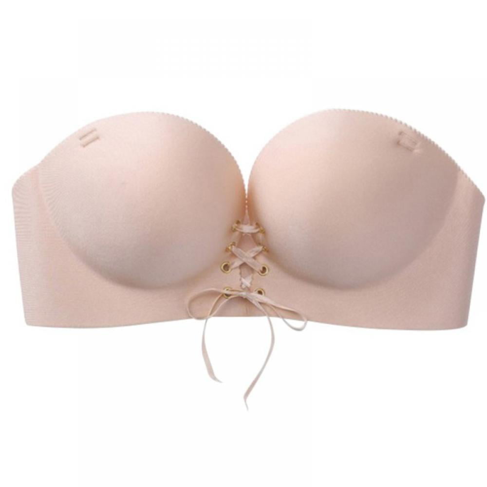 Women Silicone Self Adhesive Pasties Strapless Invisible Bra Brassiere Magic  Push Up 