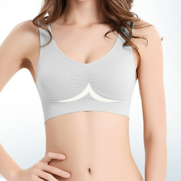 Women's Strapless Lace Underwear With Thin Side Collection And Daily Bra Thin Breathable Sports Bra Great Gifts White, XL