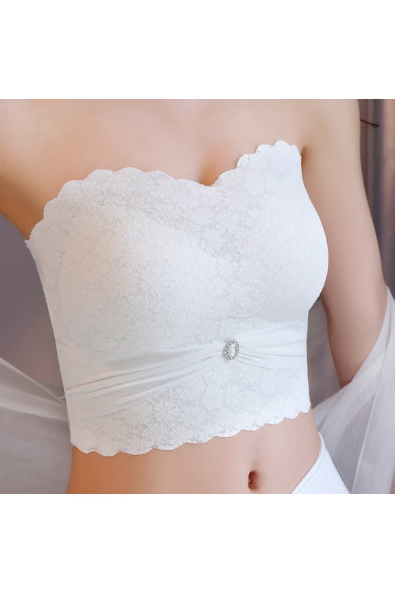 Women's Strapless Push Up Bra Design For Large Bust Minimizes Appearance Slipping Sweetheart Neckline" Bras Strapless Light Sports Bra High Compression Sports Bras for Women Padded Bra No Underwire