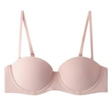 Women's Strapless Push Up Bra Underwire Padded T-Shirt Bra Wedding Bra ...