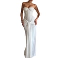 thumbnail image 1 of Women's Strapless Sweetheart Neck Maxi Dress, Bodycon Corset Graduation Prom Evening Gown, 1 of 7