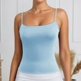 thumbnail image 1 of Women's Strappy Tank Tops Sleeveless Basic Pure Color Layering Piece (BU1 M), 1 of 5