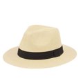 thumbnail image 1 of Women's Straw Fedora Hat Cuban Panama Wide Brim Summer Beach, 1 of 2