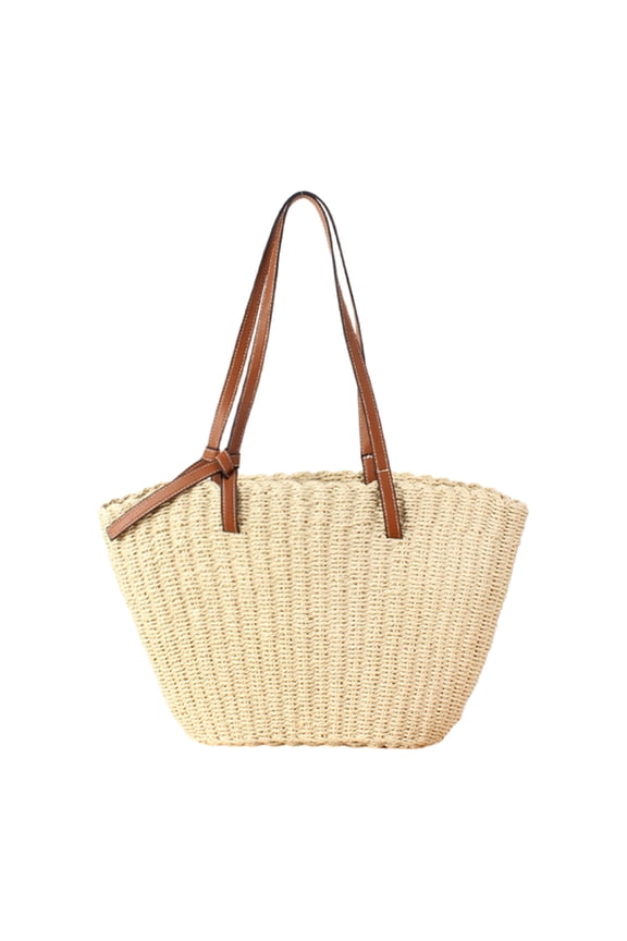 Women's Straw Hobo Bag Woven Shoulder Bag Large Totes Summer Travel Beach Handbag Handmade Purse - Beige