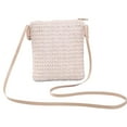 thumbnail image 1 of Women's Straw Knitted Small Messenger Bag for Beach Travel and Everyday Use Rattan Woven Tote Purse, 1 of 6