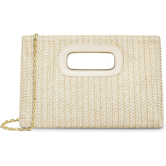 Women's Straw Purse Top Handle Clutch Bag Woven Beach Shoulder Crossbody Bag Raffia Handbag Raffia Summer Holiday Handbag