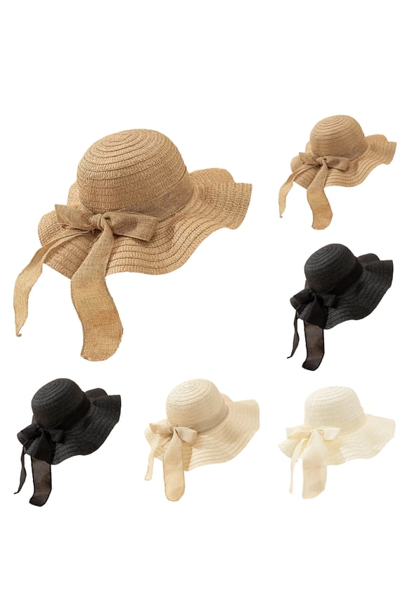 Women's Straw Wide Brim Sun hat Summer Beach hat Straw Hats Foldable Sun hat Luffy Straw hat White One Size