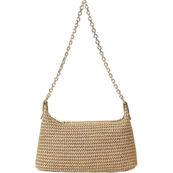 Women's Straw Woven Shoulder Bag Tote Handbag Summer Beach Purse