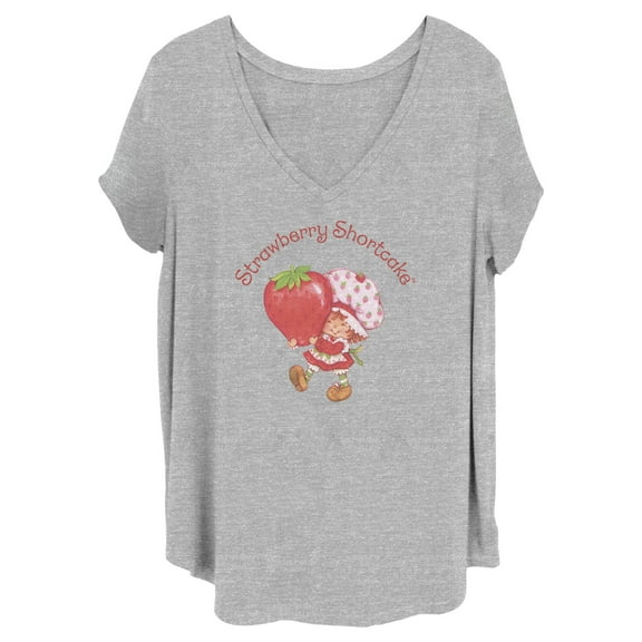 Women's Strawberry Shortcake Cartoon Berry Traveler  Graphic T-Shirt