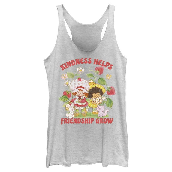 Women's Strawberry Shortcake Kindness Helps Friendship Grow Racerback Tank Top