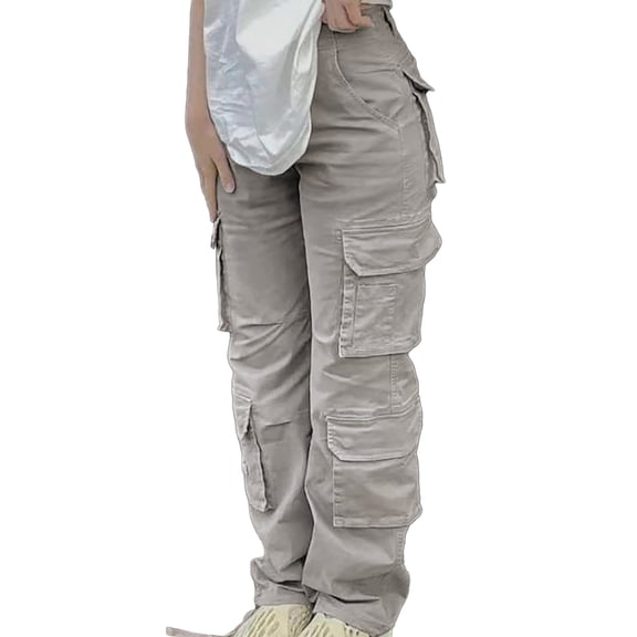 Women's Street Hip Hop Style Low Waisted Multi Pocket Multi Pocket Casual Pants