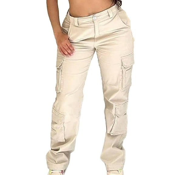 Women's Street Hip Hop Style Low Waisted Multi Pocket Multi Pocket Casual Pants