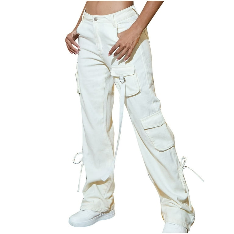 Black and Friday Deals,Women's Street Style Cargo Pants with Multi