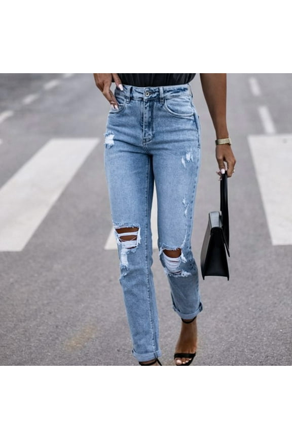 Women's Street Vintage Copper Wash Jeans Pants Jean Overalls for Women Pants 20w Womens Pants Two Chicks Leggings Jean Leggings with Pockets Stretch Pants for Women with Pockets Thick Denim Jean Pants