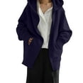 thumbnail image 1 of Women's Streetwear Hooded Coat with Zipper Pocket and Drawstring for Casual Comfort, 1 of 7