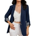 thumbnail image 1 of Women's Stretch Blazer Jacket Long Sleeve Slim Fit Casual Office Suit Coat, 1 of 6