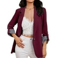 thumbnail image 1 of Women's Stretch Blazer Jacket Long Sleeve Slim Fit Casual Office Suit Coat, 1 of 6