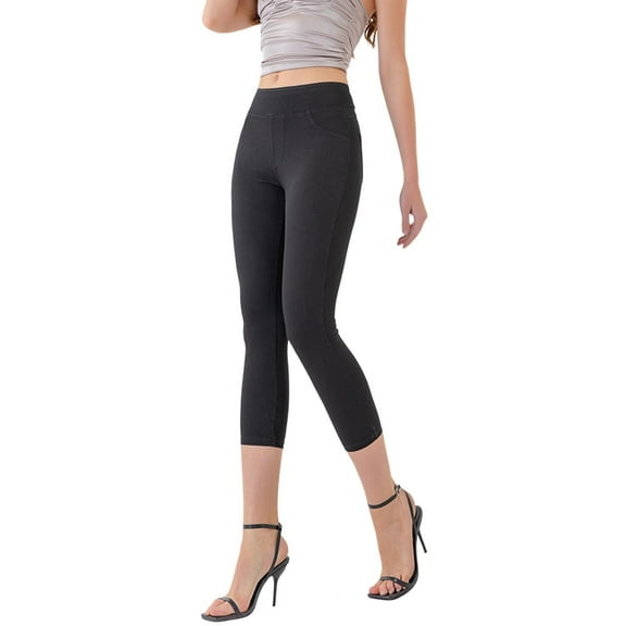 Women's Stretch Capri Yoga Pants - V Shape Lifting, High Waisted Leggings, Four-Way Stretch, XS-XL