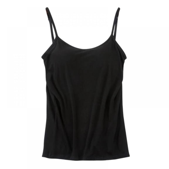 Women's Stretch Cotton Cami with Built-in Shelf Bra