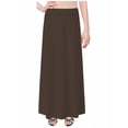 thumbnail image 1 of Women's Stretch Cotton Knit Panel Maxi A-Line Skirt, 1 of 8