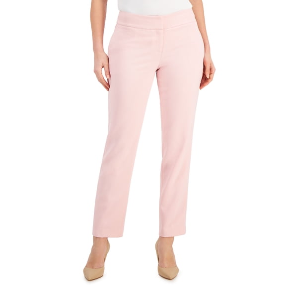 Women's Stretch-Crepe Straight-Leg Pants Tutu Pink 6