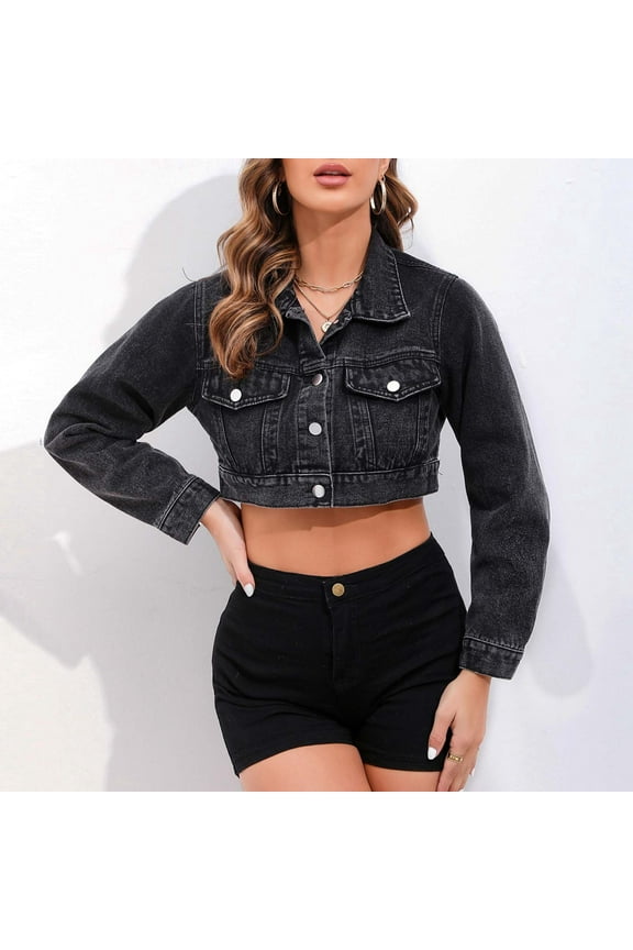 Women's Stretch Denim Jacket Long Jacket for Women Plaid Lined Denim Jacket for Women Vintage Classic Jean Wool Jacket Women Oversized Sleeve Painted Denim Jacket Denim Vest Sweater Sleeves Long Jean