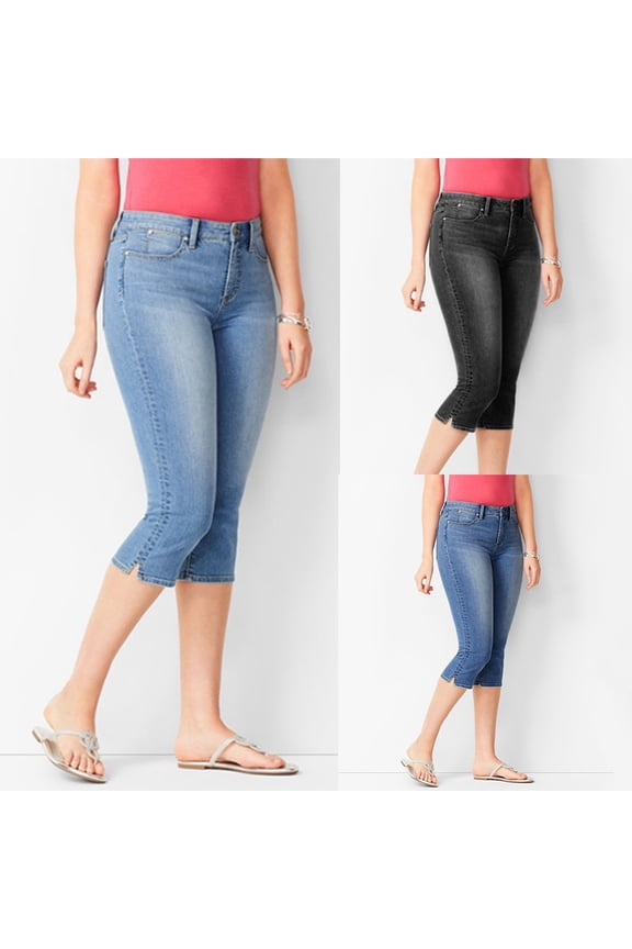 Women's Stretch Denim Pants Slim Fit Ankle Length Jeans with Comfortable High Waist for Everyday Style
