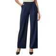 thumbnail image 1 of Women's Stretch Dress Pants - Business Casual Work Trousers With Pockets, Dark Blue Size XXL, 1 of 5