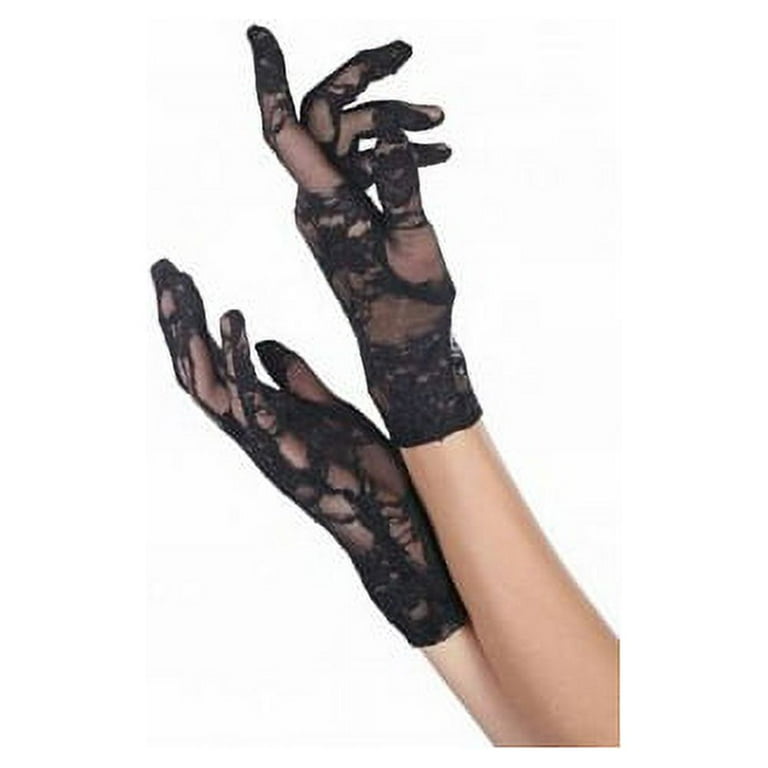 Black lace 2024 wrist gloves