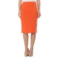 thumbnail image 1 of Women's Stretch Midi Pencil Skirt with Elastic Waist - Perfect for Office Wear, Sizes S-XL, 1 of 5
