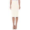 thumbnail image 1 of Women's Stretch Midi Pencil Skirt with Elastic Waist - Perfect for Office Wear, Sizes S-XL, 1 of 5