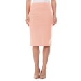 thumbnail image 1 of Women's Stretch Midi Pencil Skirt with Elastic Waist - Perfect for Office Wear, Sizes S-XL, 1 of 5