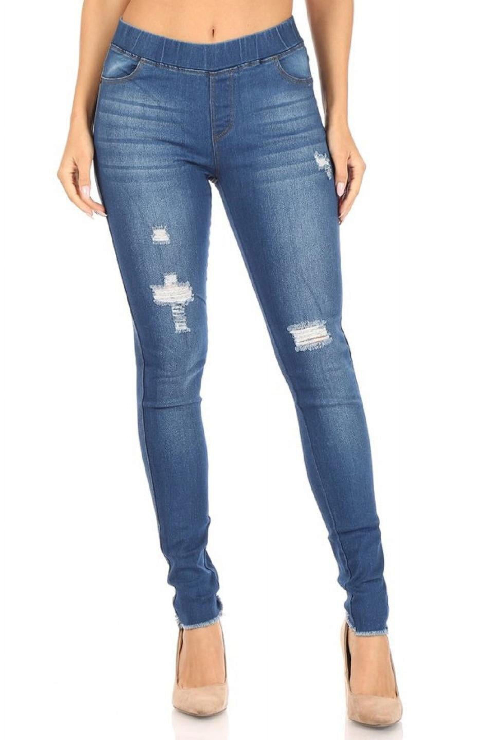 Navy jeggings plus size hot sale