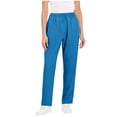 thumbnail image 1 of Women's Stretch Scrub Pants Elastic-Waist Nurse Trousers with Pockets Plus-size Straight Leg Medical Uniform, 1 of 8