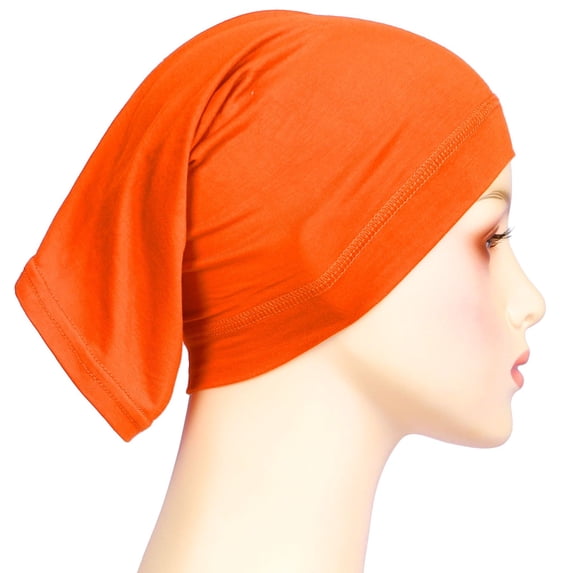 Women's Stretch Undercap Scarf Hijab Cap Unisex Dreadlock Cap Turbans Solid Color Convenient Bonnet Head Wrap
