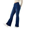 thumbnail image 1 of Women's Stretch Wide Leg Jeans with 4 Pockets Comfortable Trousers, High Waist, Stretchable, Timeless Classic and Universal Style, Polyester, 1 of 3