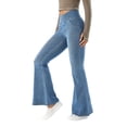 thumbnail image 1 of Women's Stretch Wide Leg Jeans with 4 Pockets Comfortable Trousers, High Waist, Stretchable, Timeless Classic and Universal Style, Polyester, 1 of 2