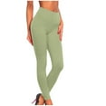 thumbnail image 1 of Women's Stretch Yoga Pants Solid Color High-Waisted Long Leggings for Fitness and Casual Wear, 1 of 3