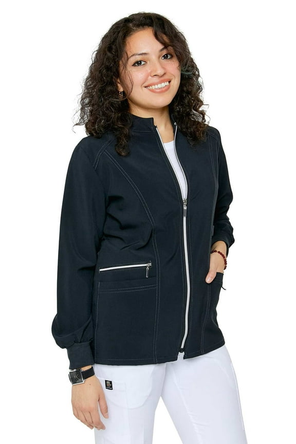 Women's Stretch Zipper Warm Up Uniform Jacket