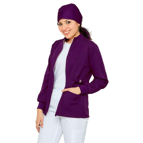 Women's Stretch Zipper Warm Up Uniform Jacket
