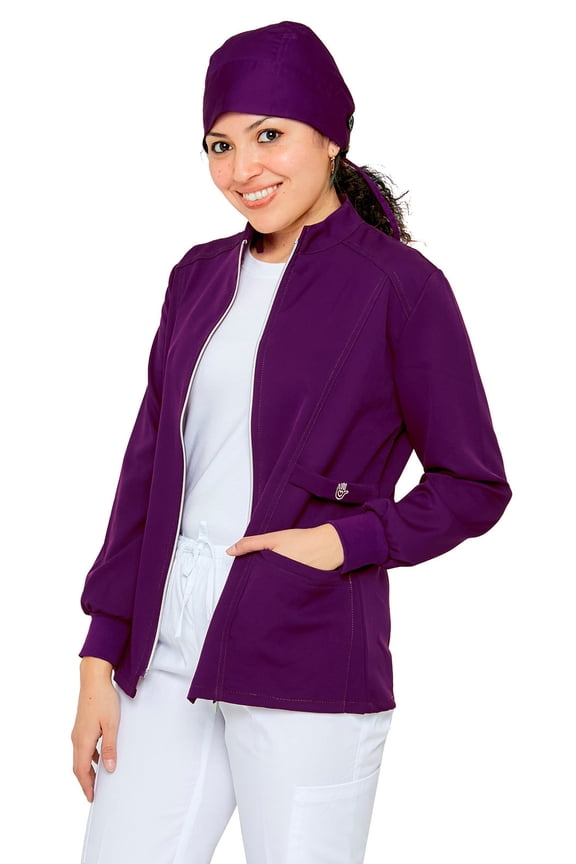 Women's Stretch Zipper Warm Up Uniform Jacket