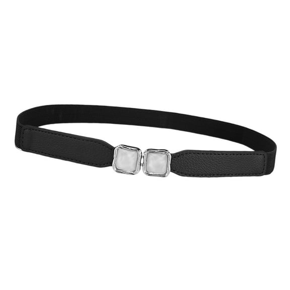 Women's Stretchy Belt Elegant Elastic Belt With Metal Hook Buckle Adjustable Waistband For Modern Adult Everyday Use