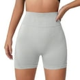 thumbnail image 1 of Women's Stretchy Denim Bermuda Shorts Activewear Active Bottoms Sports Wide Waistband Sports Yoga Pants Sports Peach Fitness Exercise Loose High Waisted Short XS-L, 1 of 6